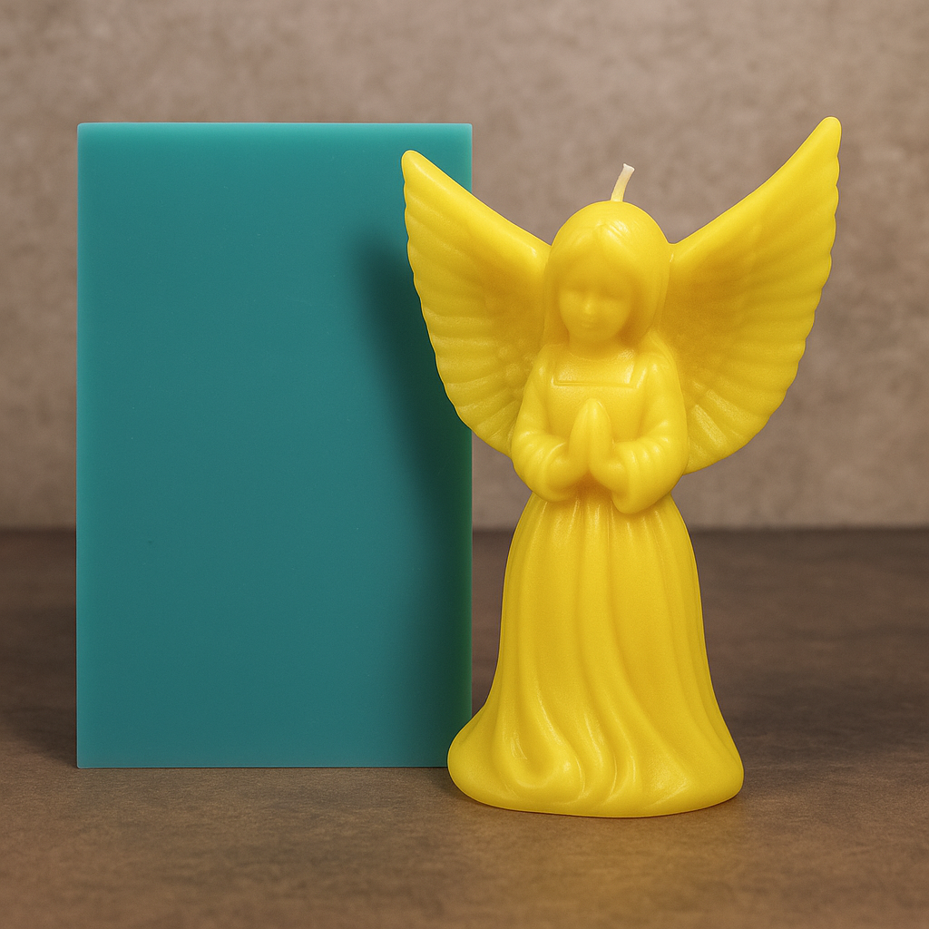 Guardian Angel Candle Mold with detailed wings