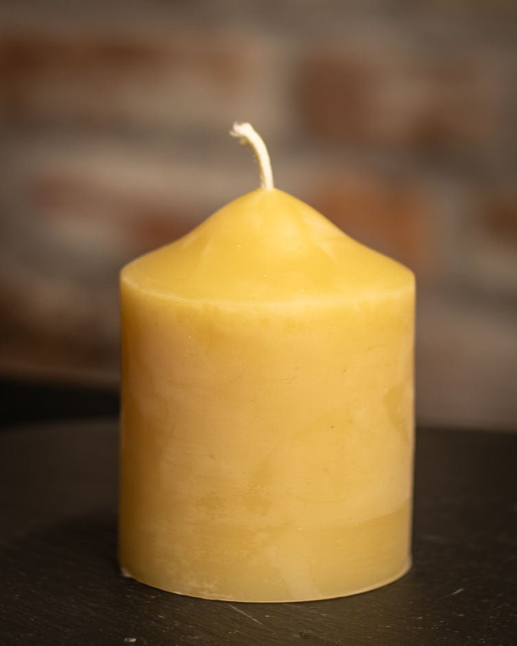 Dome Top Pillars 2½ inch diameter 100% Pure Beeswax