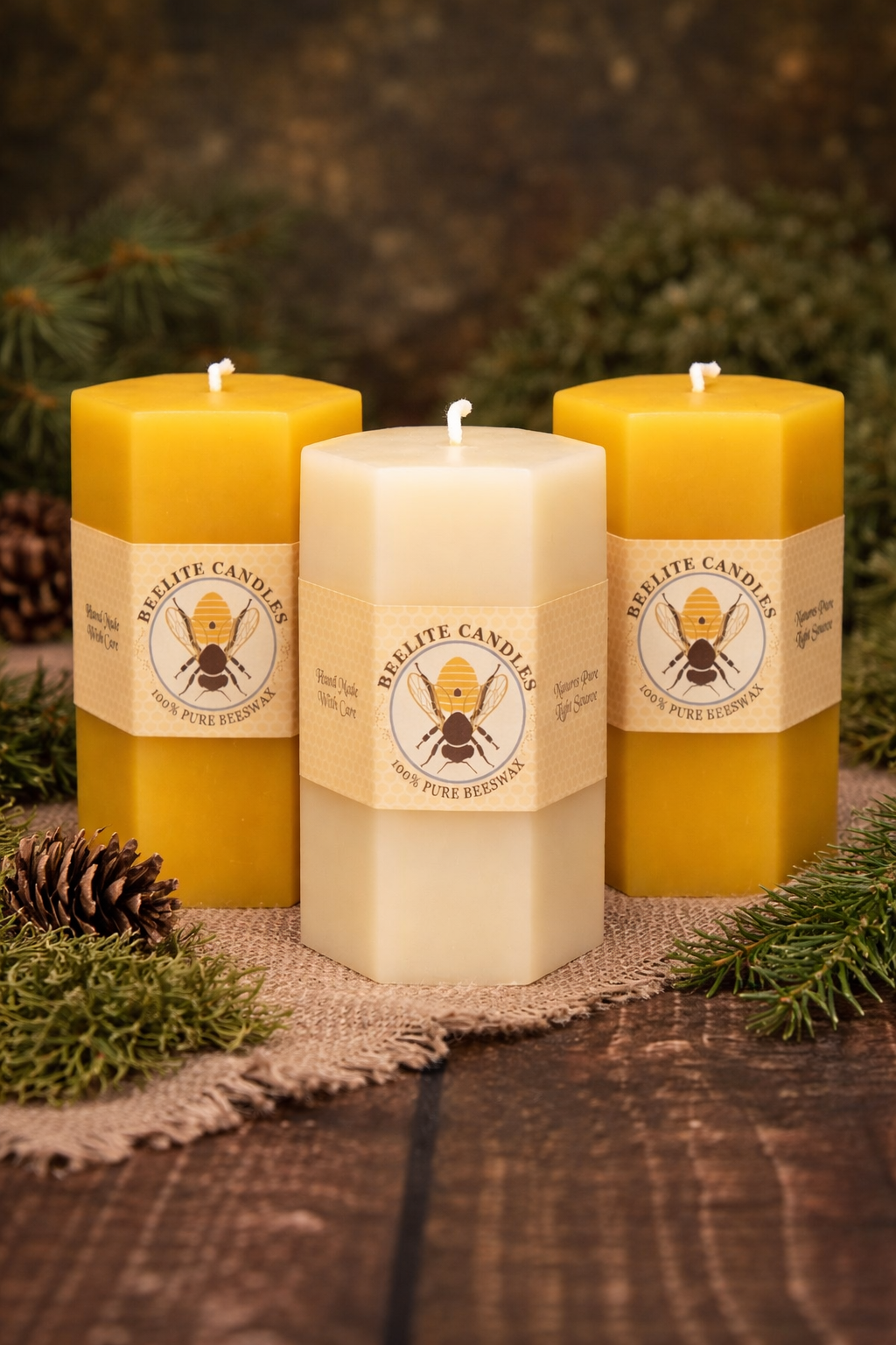 Hexagon Pillar Candles