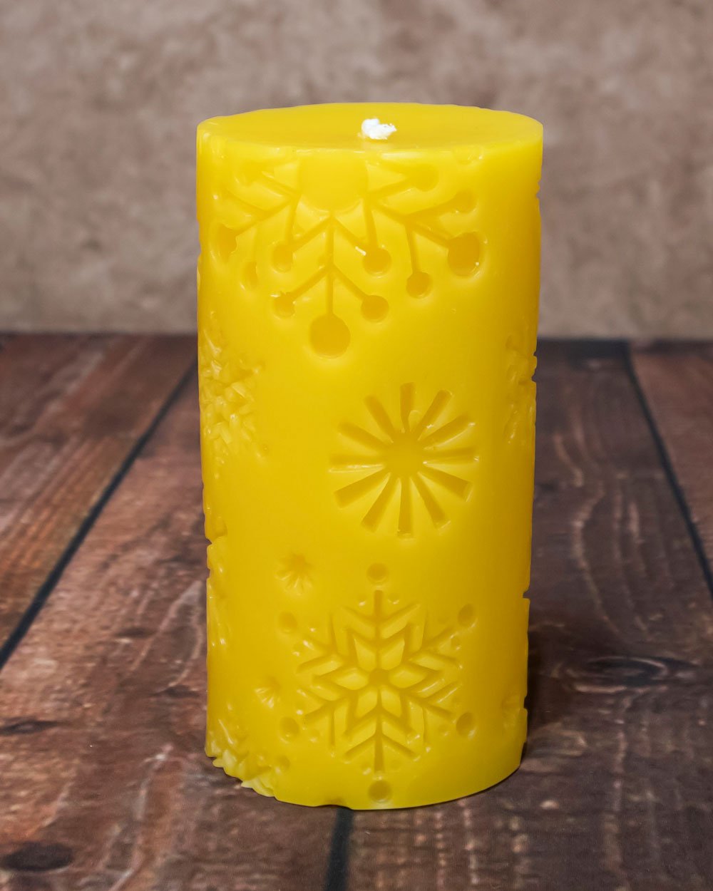 Snowflake Pillar Candle