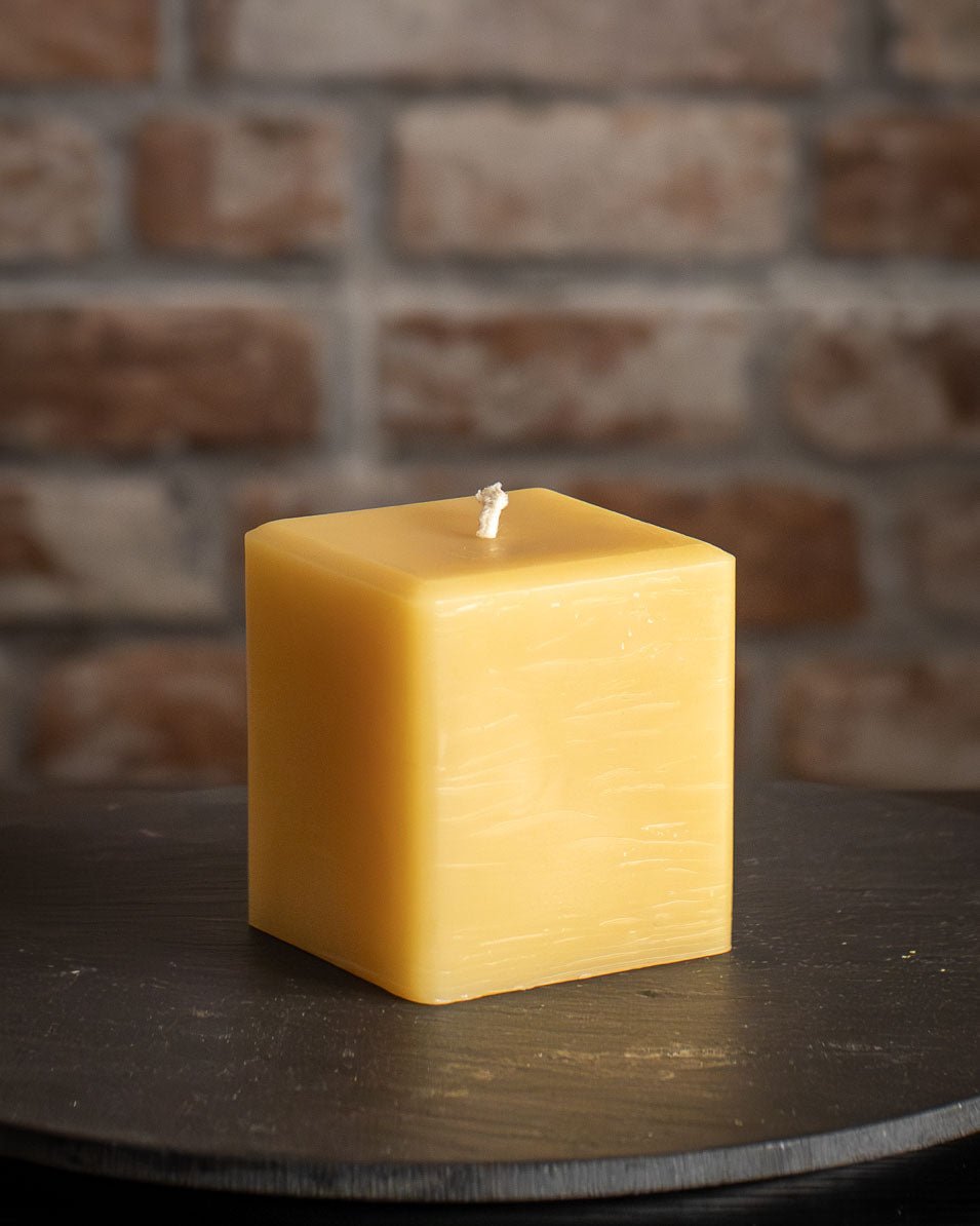 Square Pure Beeswax Pillars