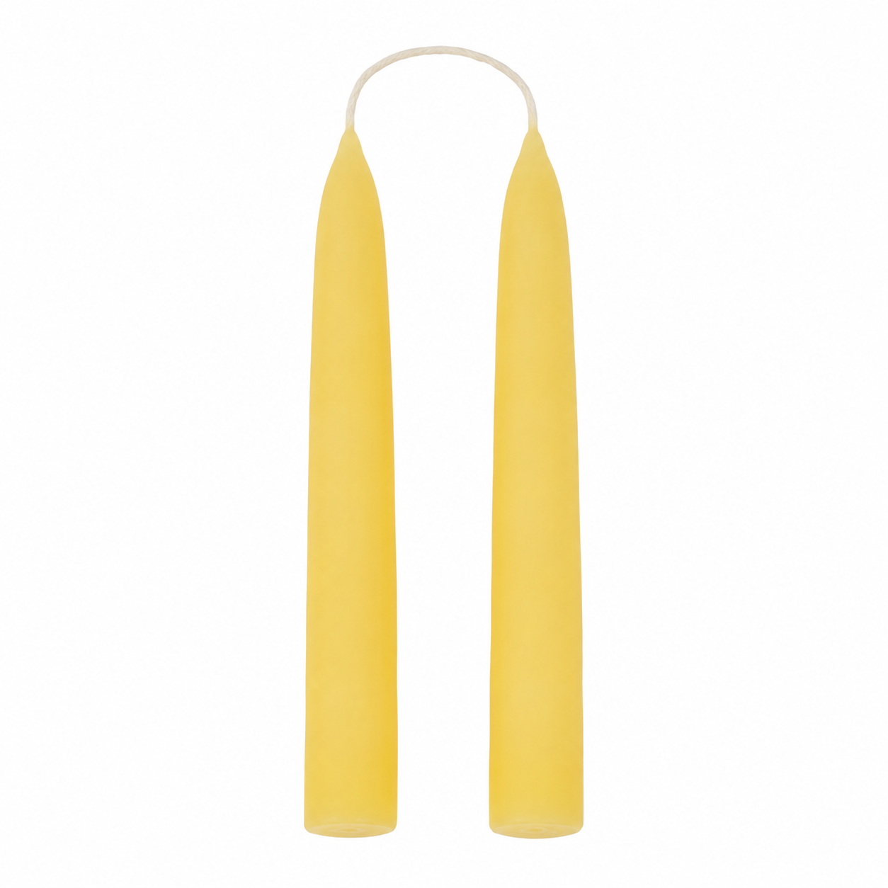6" Hand-Dipped Beeswax Taper Candles | Classic Pair