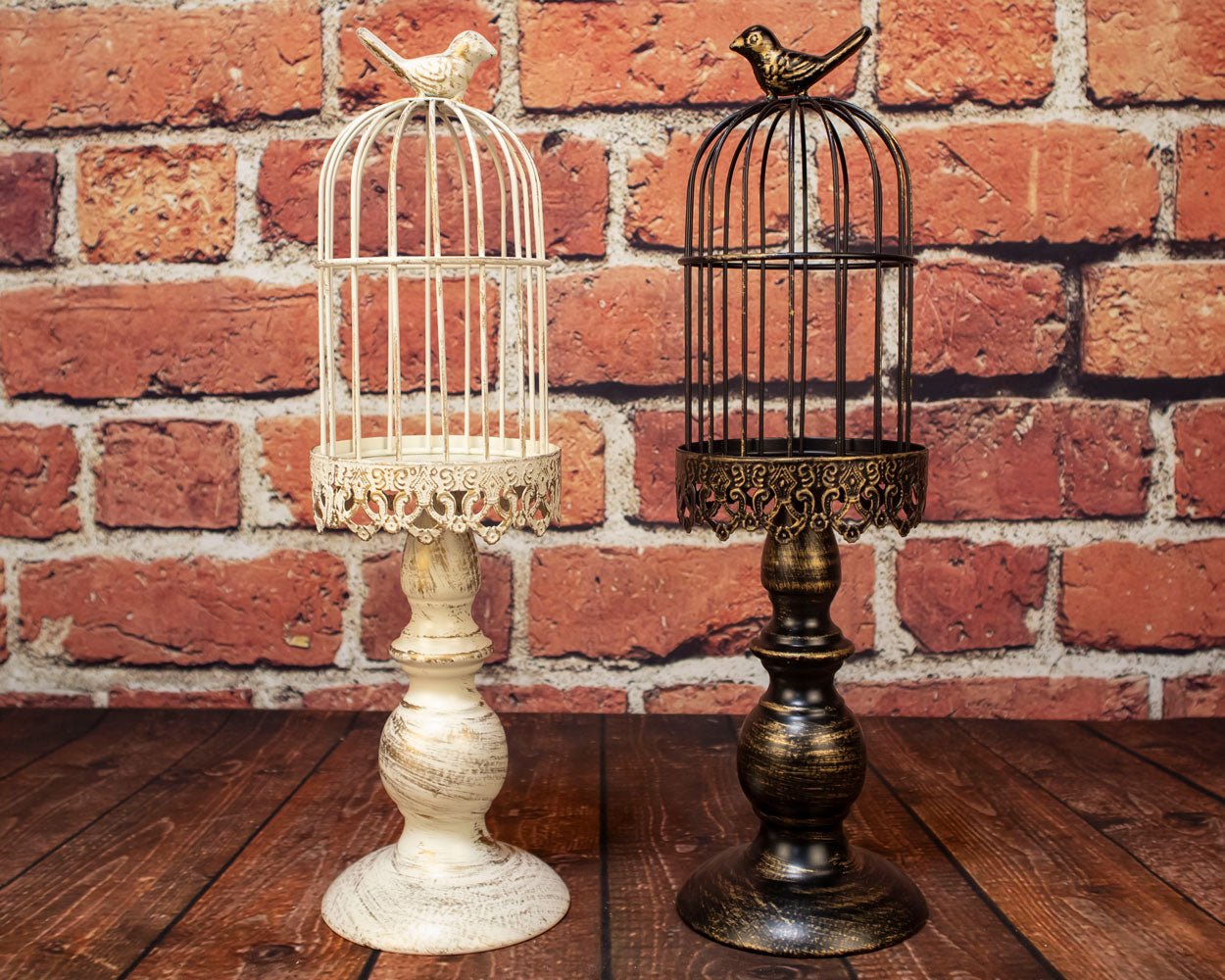 Bird Cage Round Pillar Holder