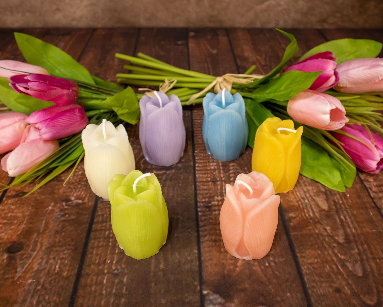 Spring Tulip Beeswax Votive
