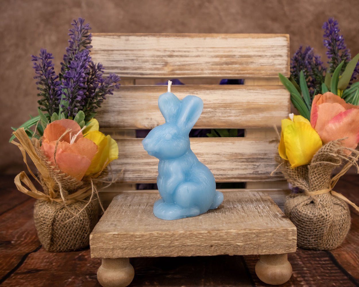 Easter Pure Beeswax Bunny Blue