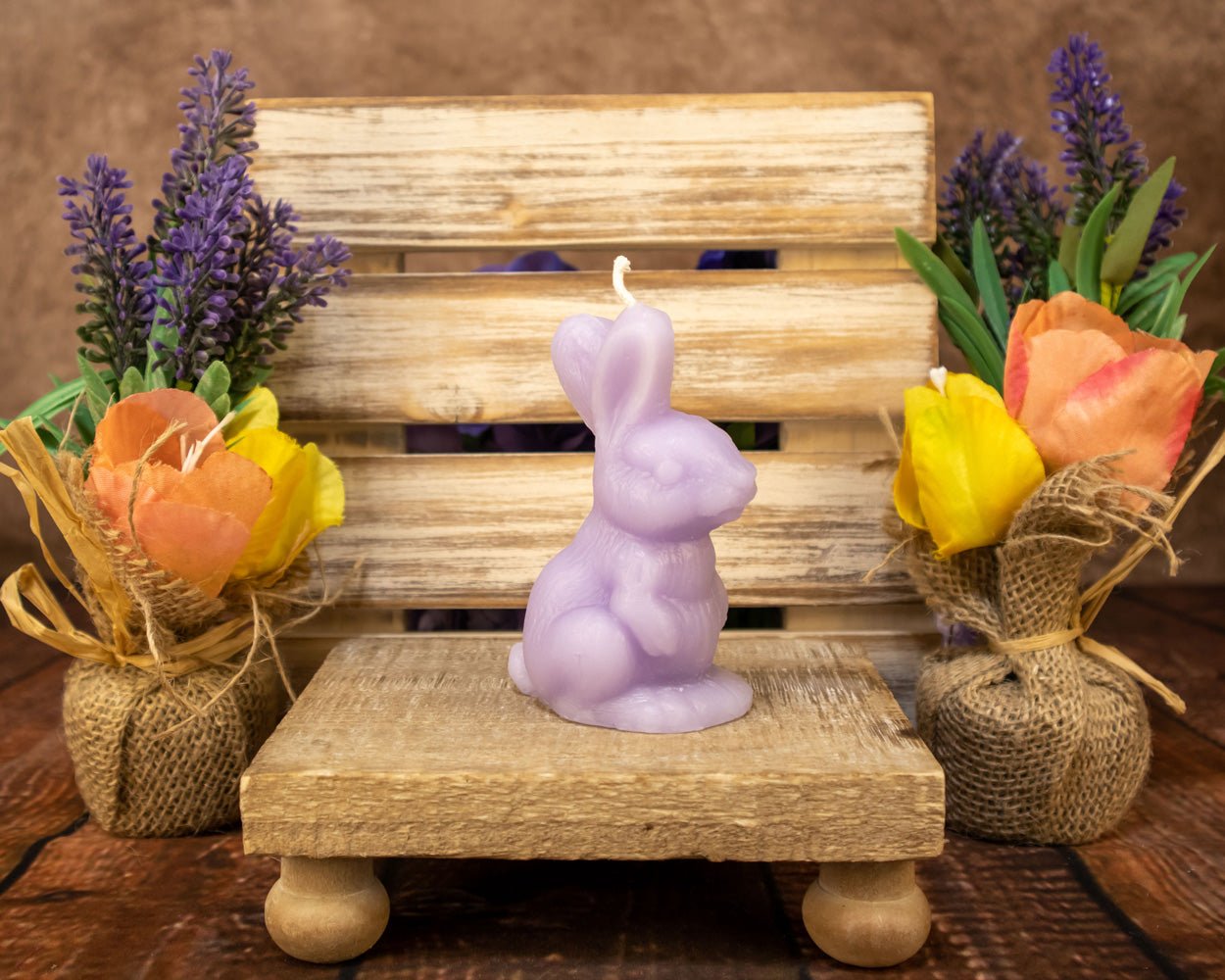 Easter Pure Beeswax Bunny Purple