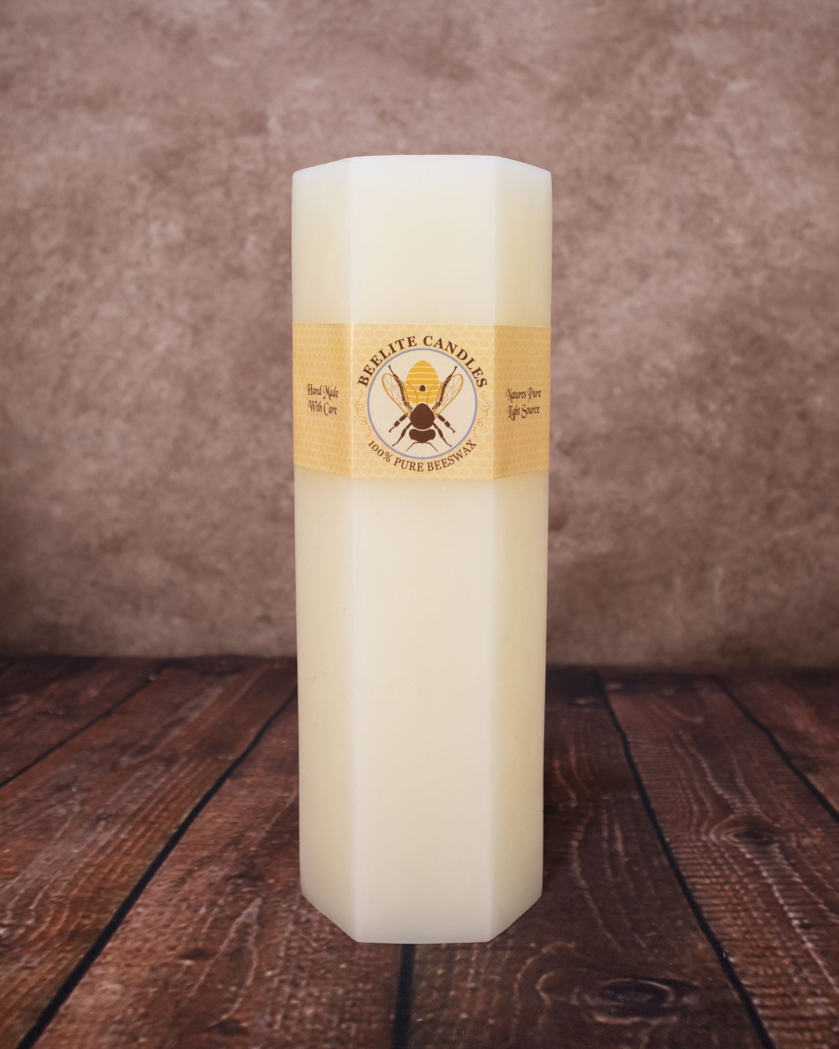 Hexagon Pillar Candles Ivory 3x9