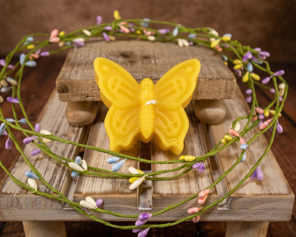 Butterfly Beeswax Candle