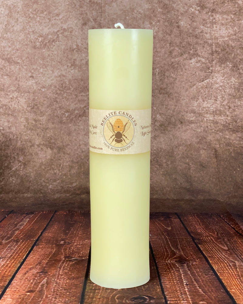 Smooth 100% Pure Beeswax Pillar