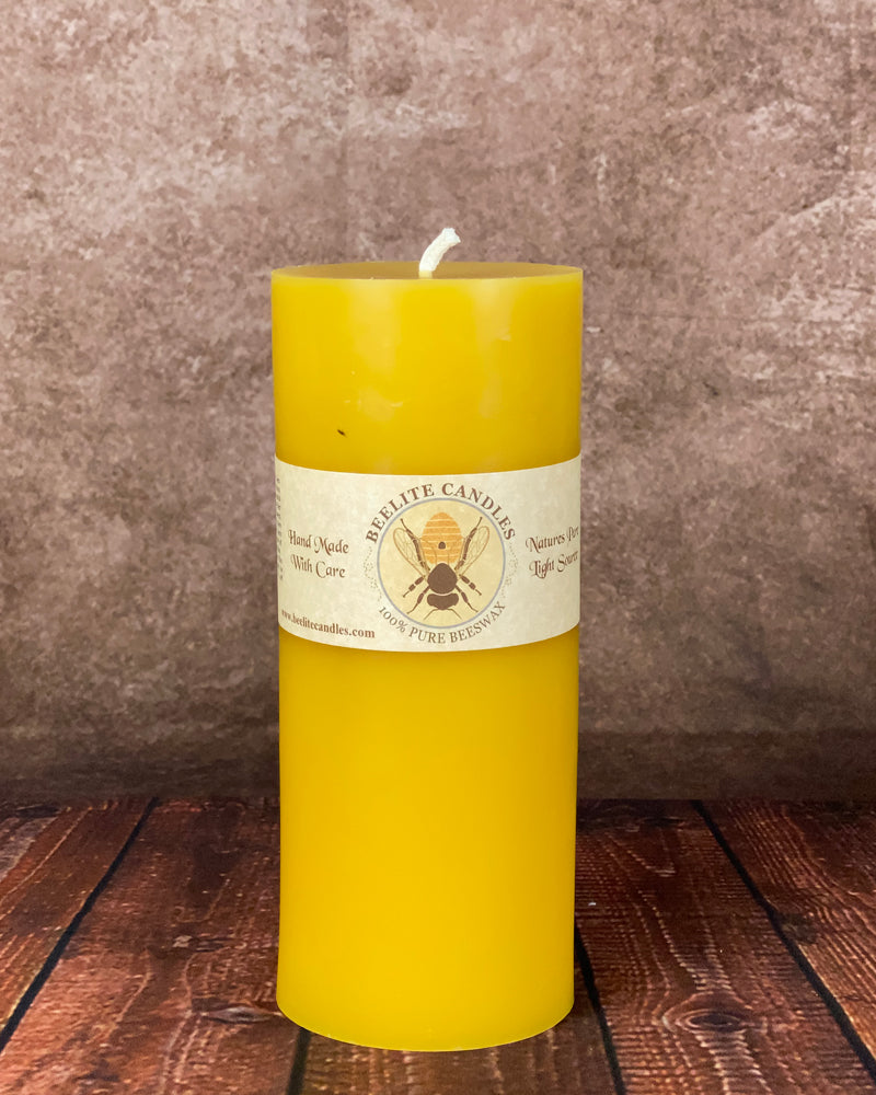 Smooth 100% Pure Beeswax Pillar