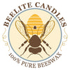 Beelite Candles logo with bee graphic 
