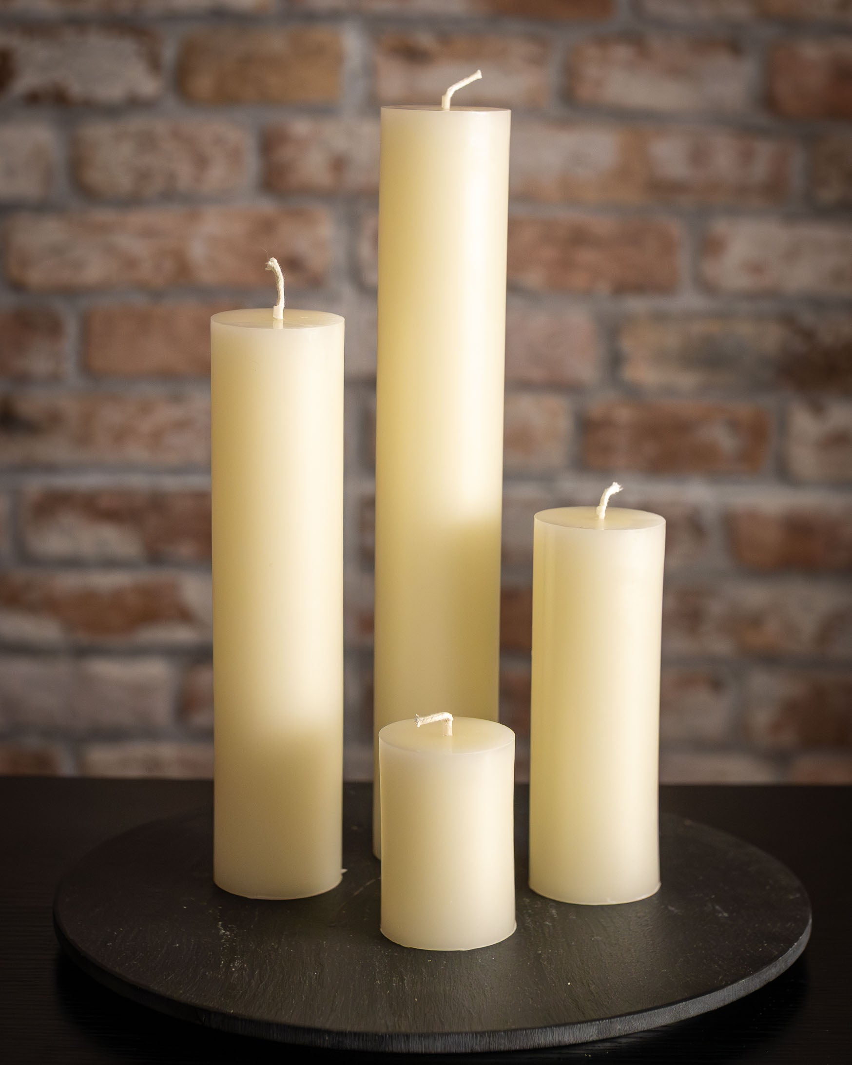 Smooth Beeswax Pillar Candles