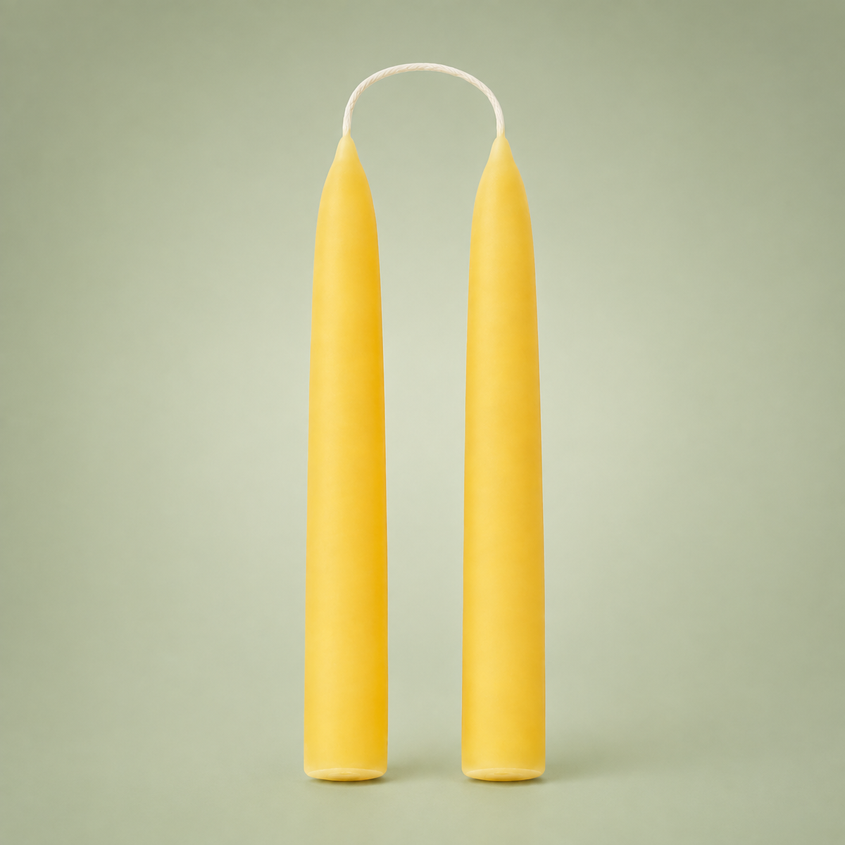 6" Hand-Dipped Beeswax Taper Candles | Classic Pair