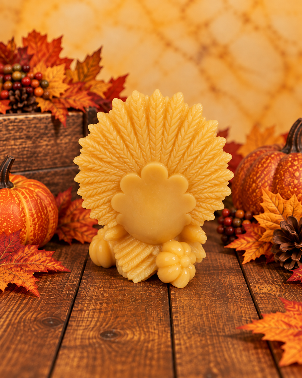 Harvest Turkey Beeswax Candle