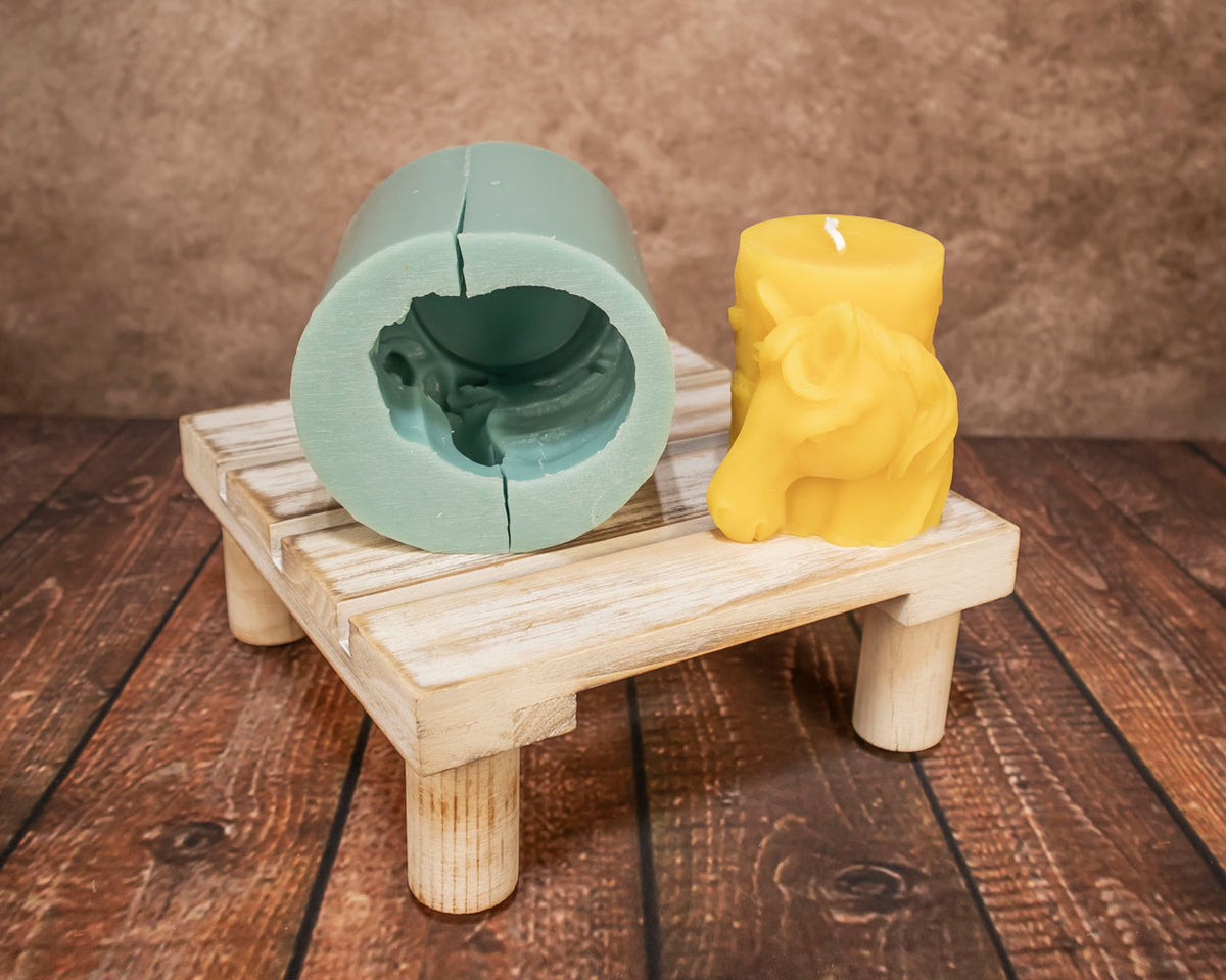 Horse Candle Mold for Beeswax and Casting