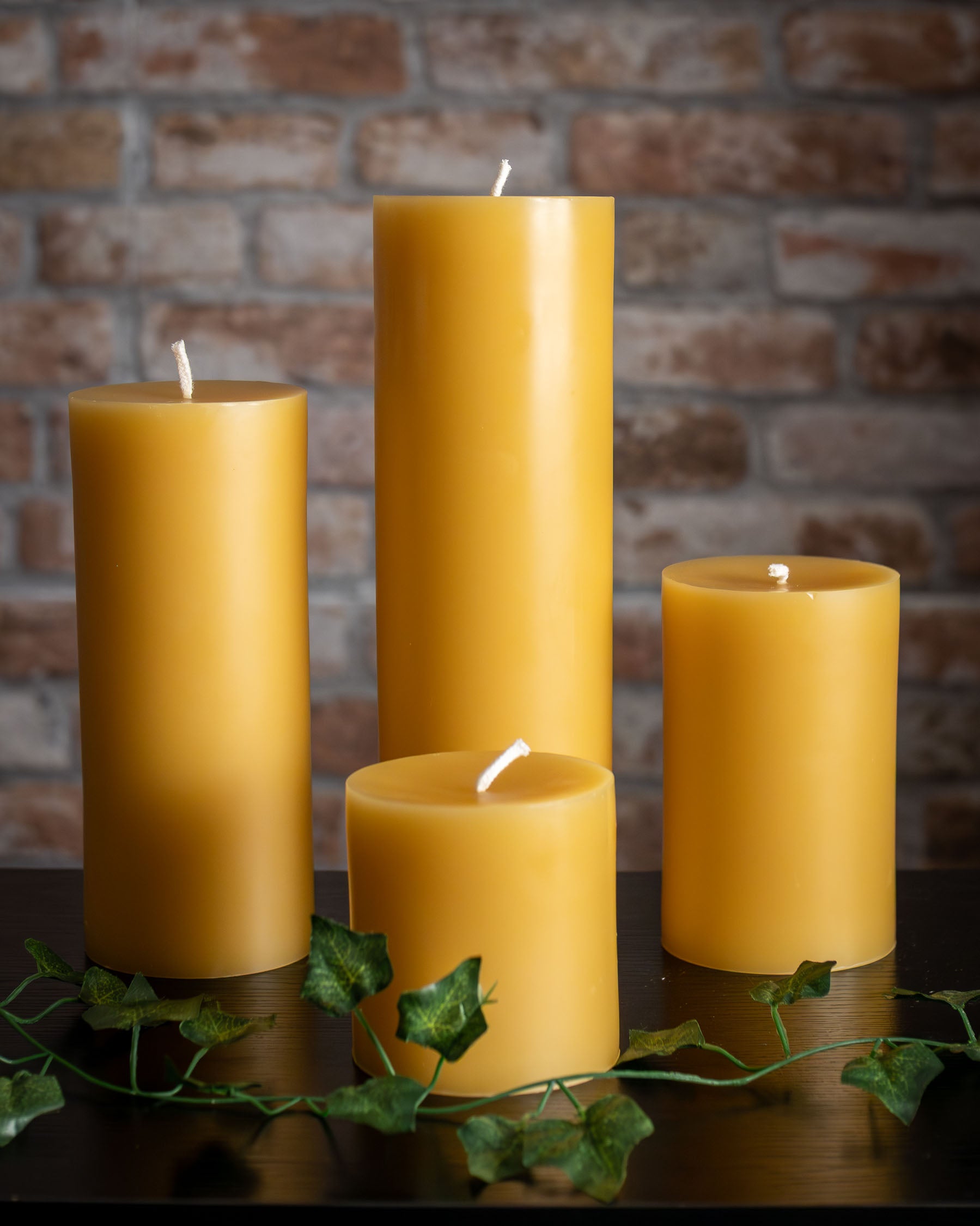 Smooth Beeswax Pillar Candles