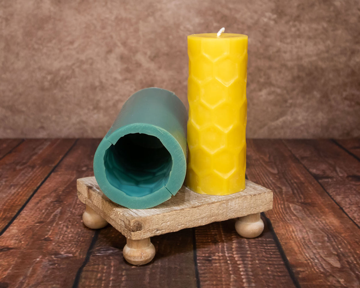 Prismatic Honeycomb Pillar Mold - Beeswax Molds - Candle Molds