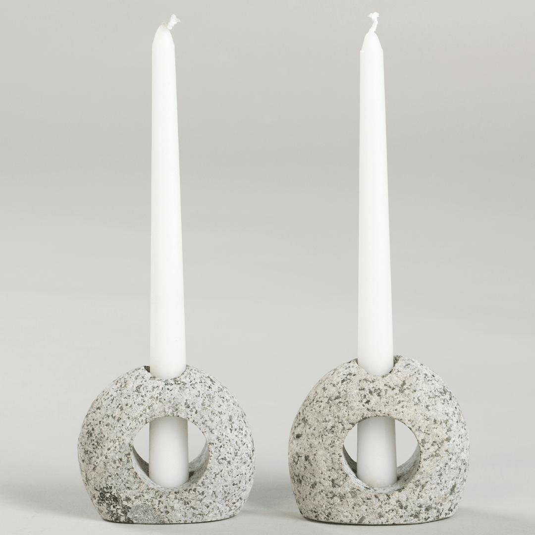 Silhouette Stone Candleholder