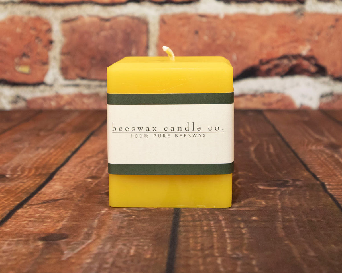 Square Pure Beeswax Pillars