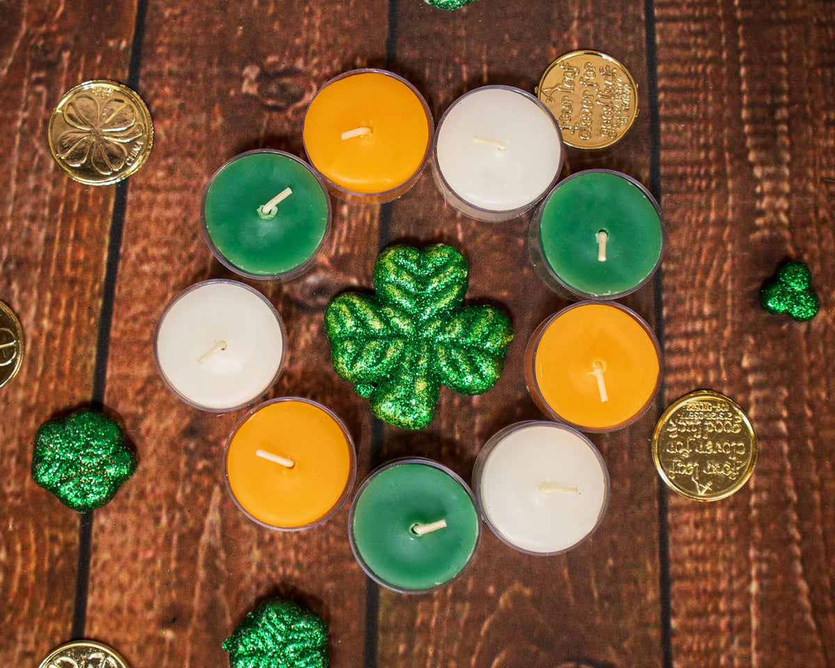 St. Patricks Day Beeswax Tealights