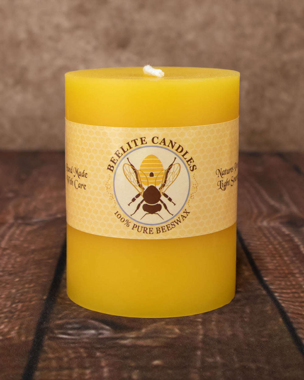 Smooth 100% Pure Beeswax Pillar 3inch by 4inch