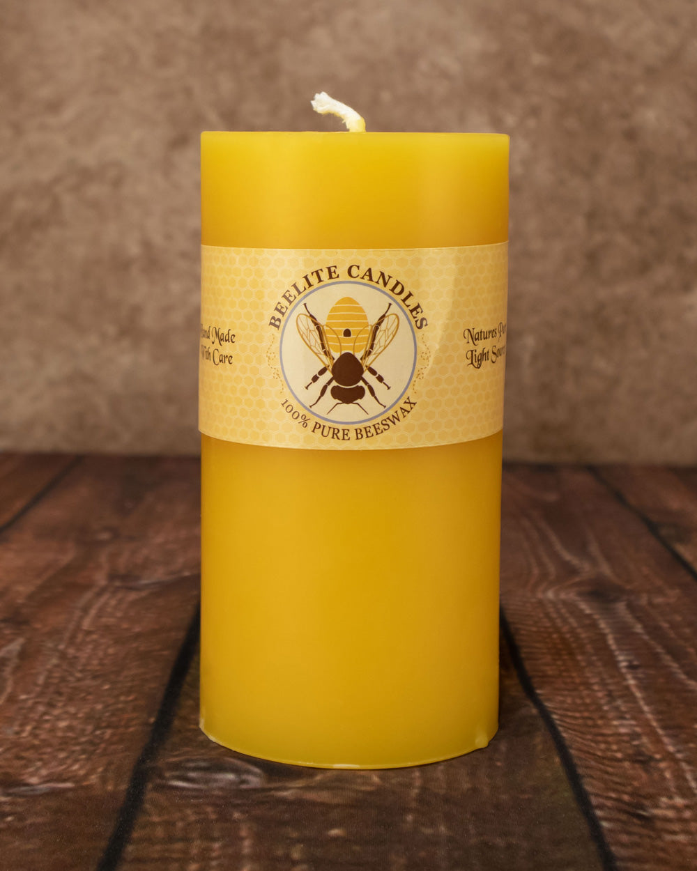 Smooth 100% Pure Beeswax Pillar