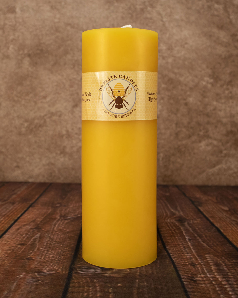 Smooth 100% Pure Beeswax Pillar